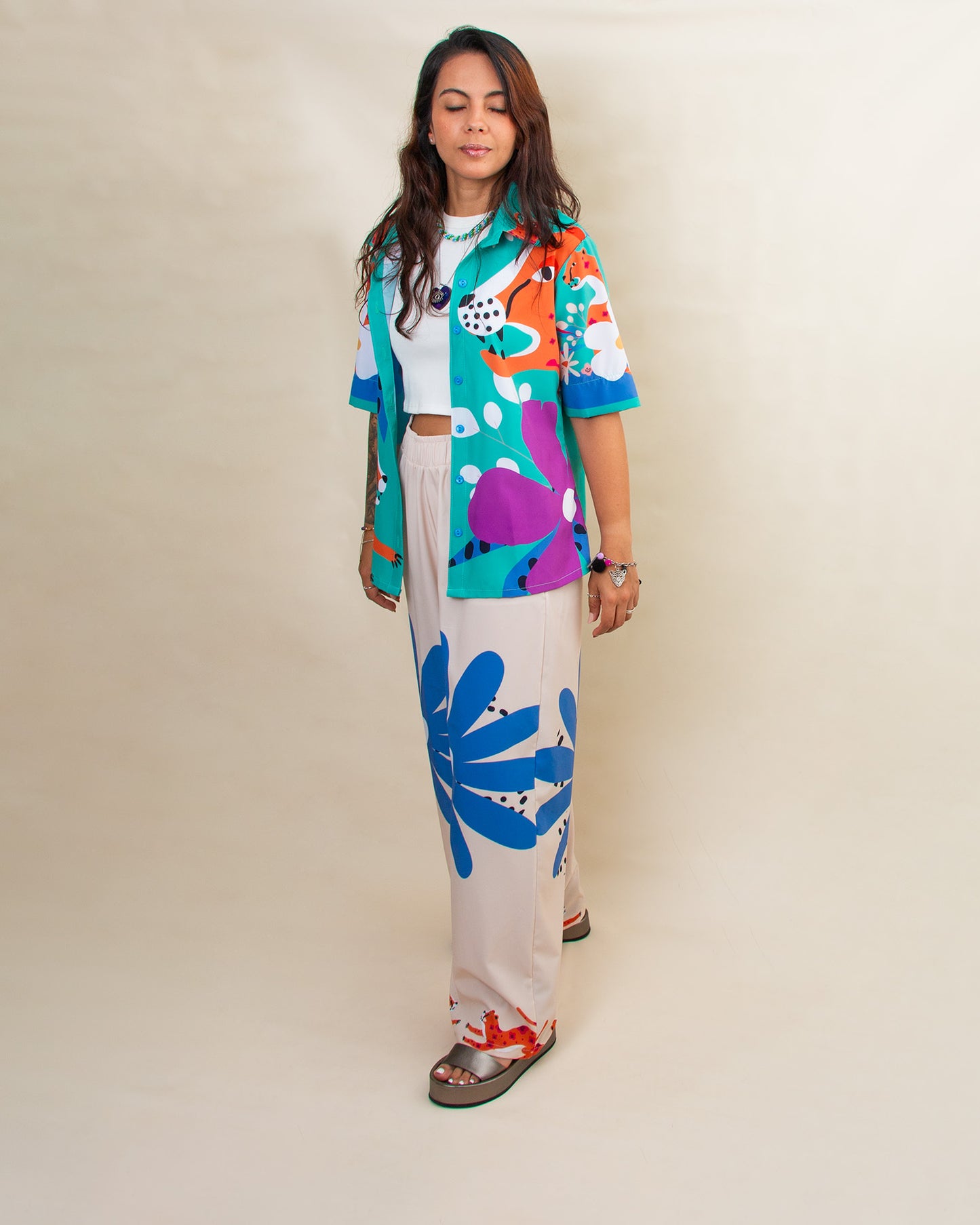 Set de Sol Pantalón Flores y tigres