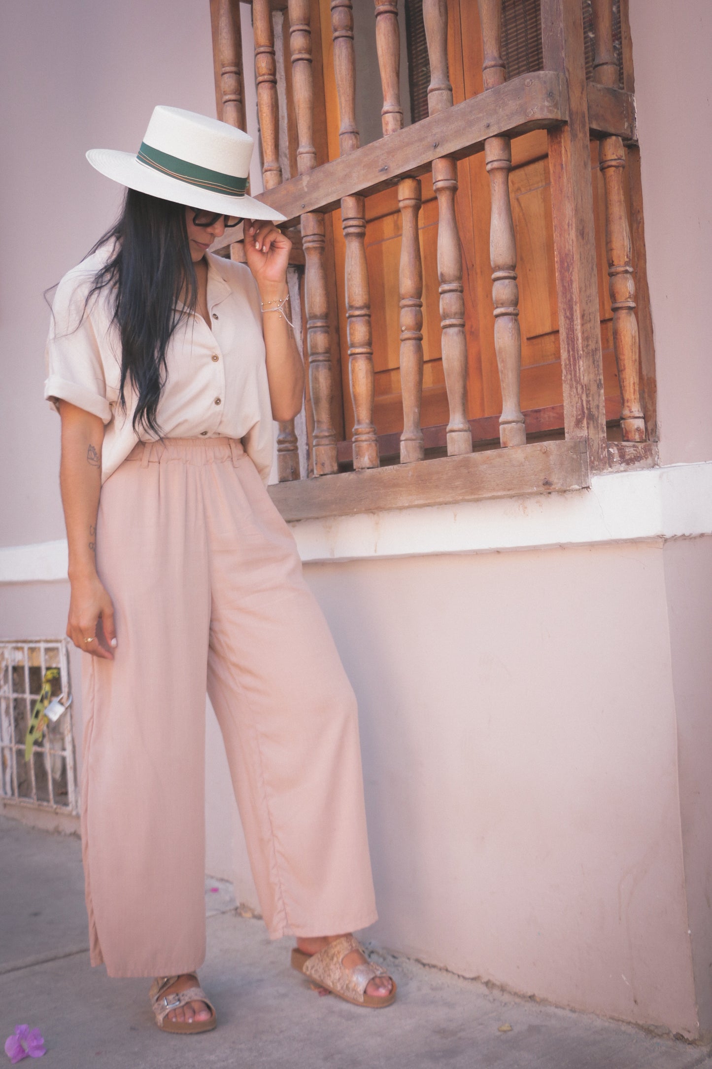 Pantalón Algodón corte plata