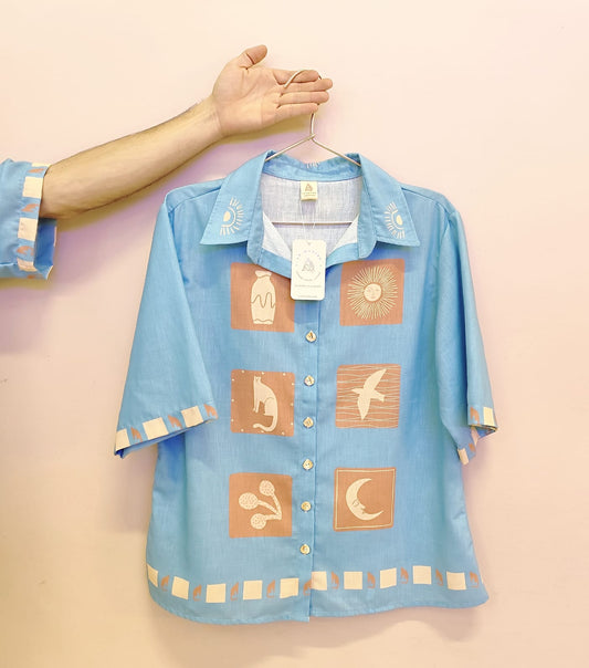 Camisa Oversize Cenit Azul